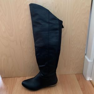 Black Knee High Boots